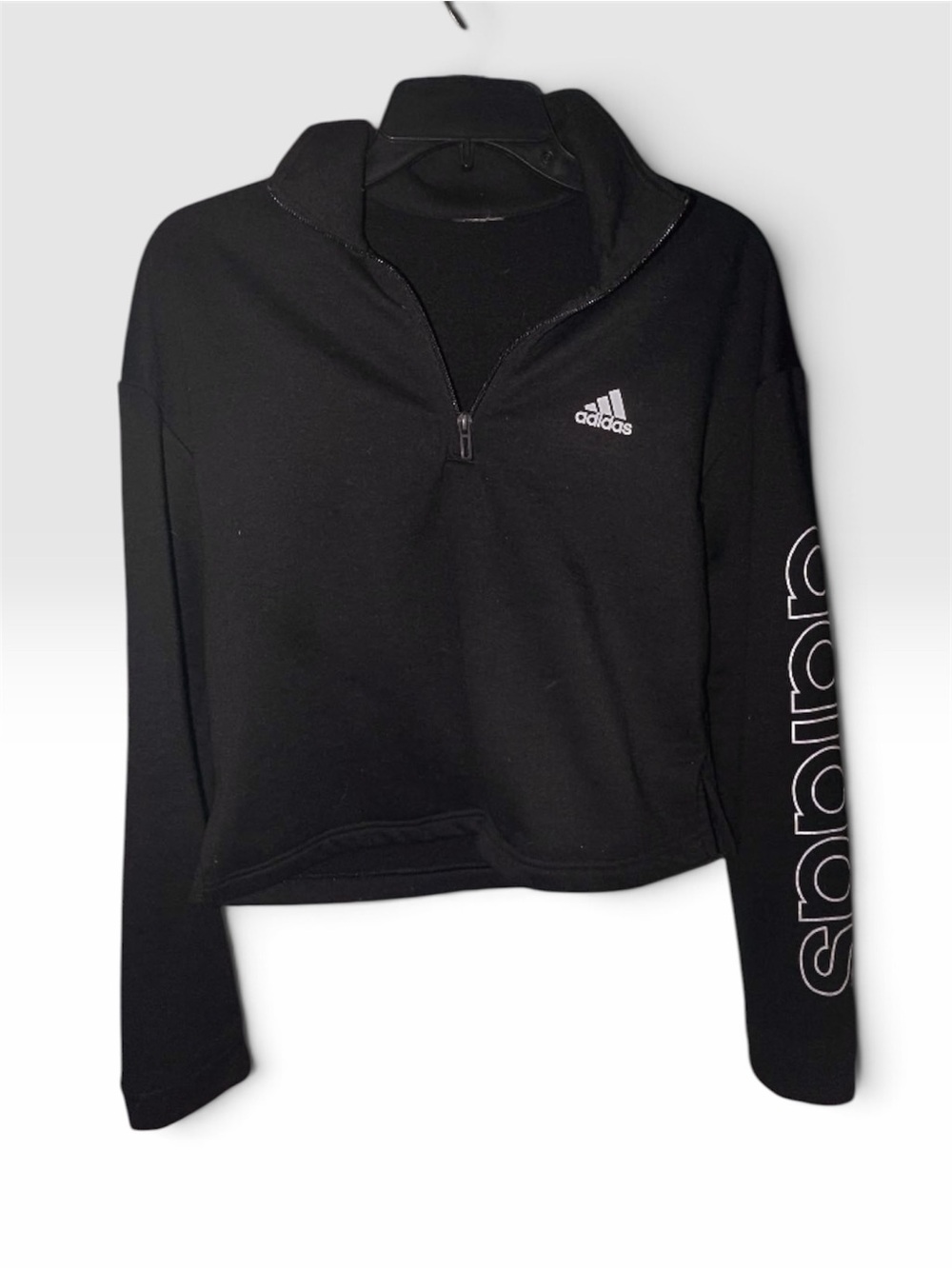 ADIDAS Black Half-Zip Cowl Sports Sweater / Pull over Sweatshirt
